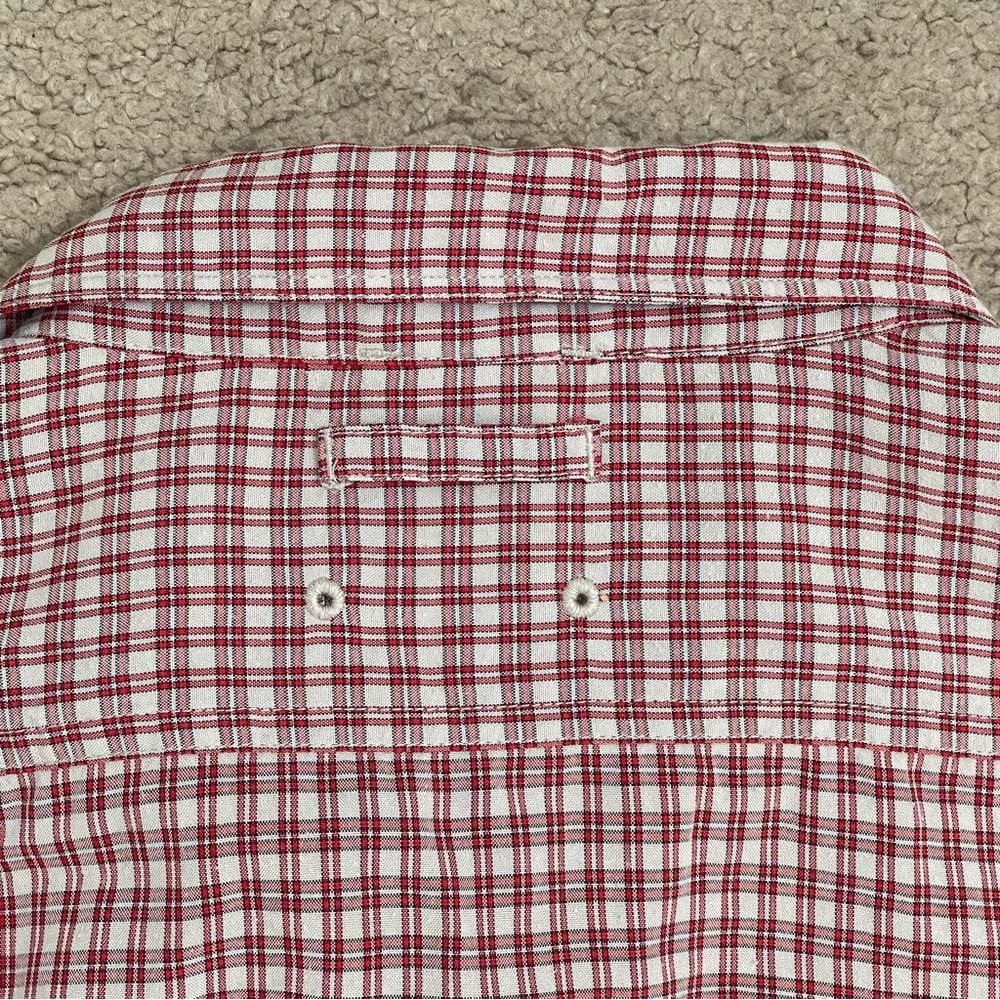 The North Face Men's Burgundy Checkered Modal Blend Large Shirt - Picture 8 of 12